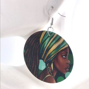 African Lady Earrings 